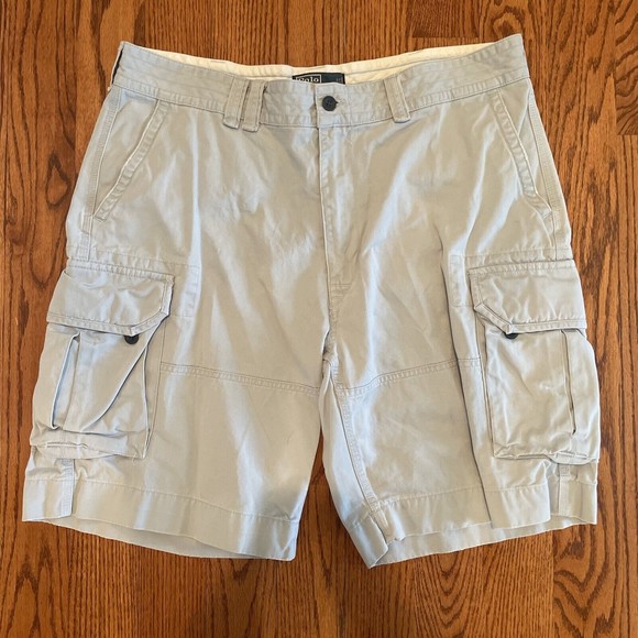 Shorts Polo Ralph Lauren Mens Size 4 Light Blue Cargo Shorts Classic